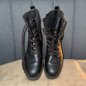 Black Leather Women's Boots